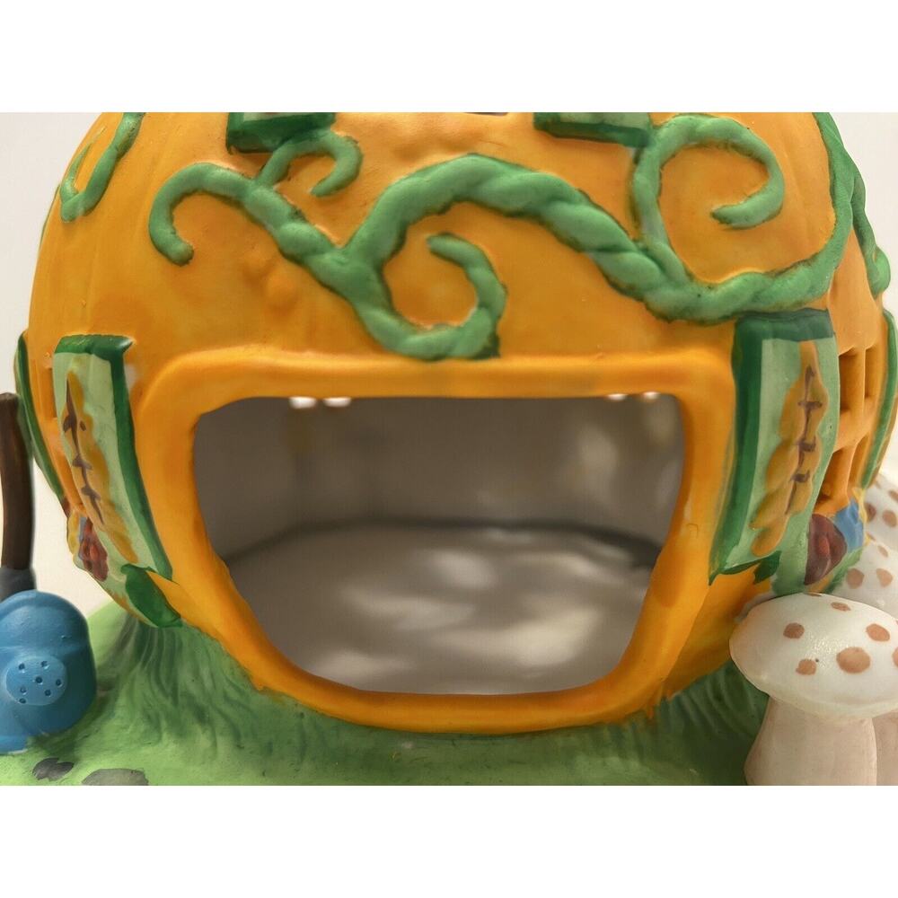 PartyLite Votive Candle Holder Tea Light Pumpkin Patch Elf House Halloween Decor - Picture 7 of 13